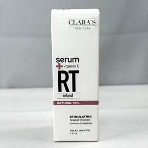 CLARA'S NEW YORK Face Serum Vitamin E RT Retinol Stimulating 1oz 30mL Full Size